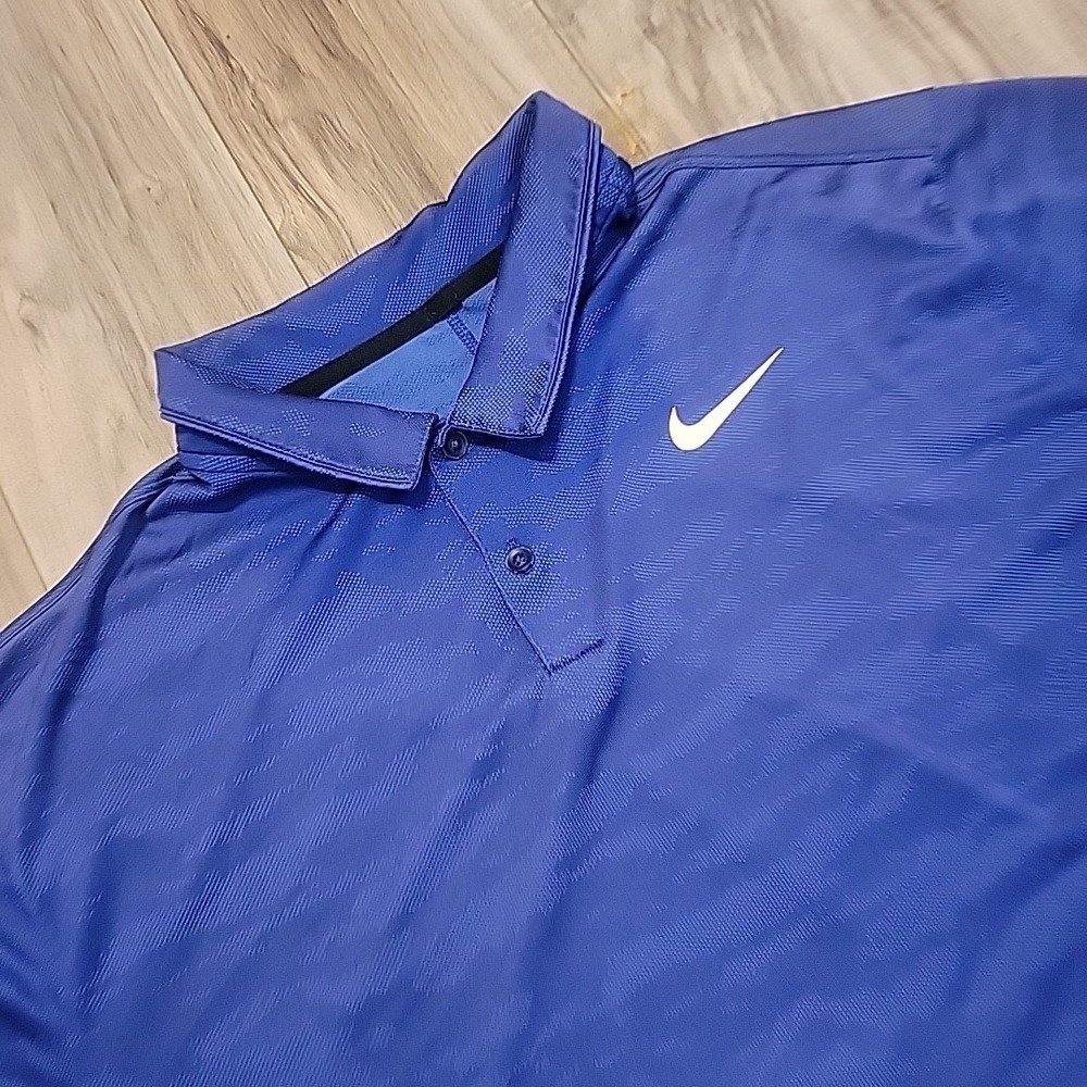 Nike‎ Golf Polo Shirt Mens XXL Blue Dri Fit Standard Fit